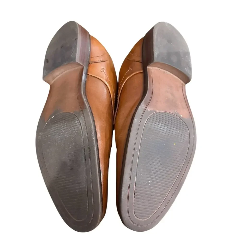 Alfani Brown Leather Randolph Lace-Up Oxford Dress Shoes Men's Size 9.5